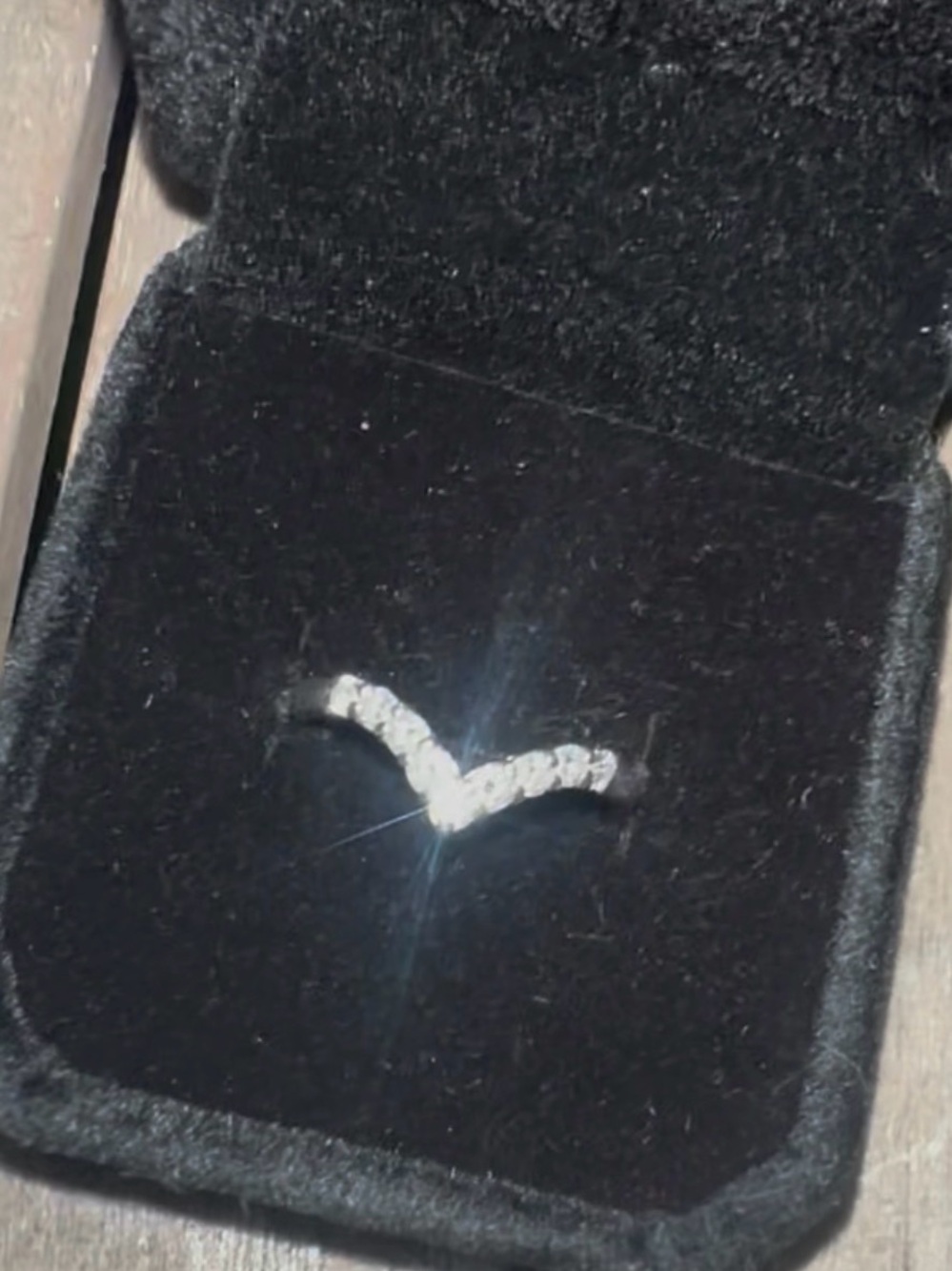 Genuine Diamonds V Band Chevron Ring.      
Size: 5.5